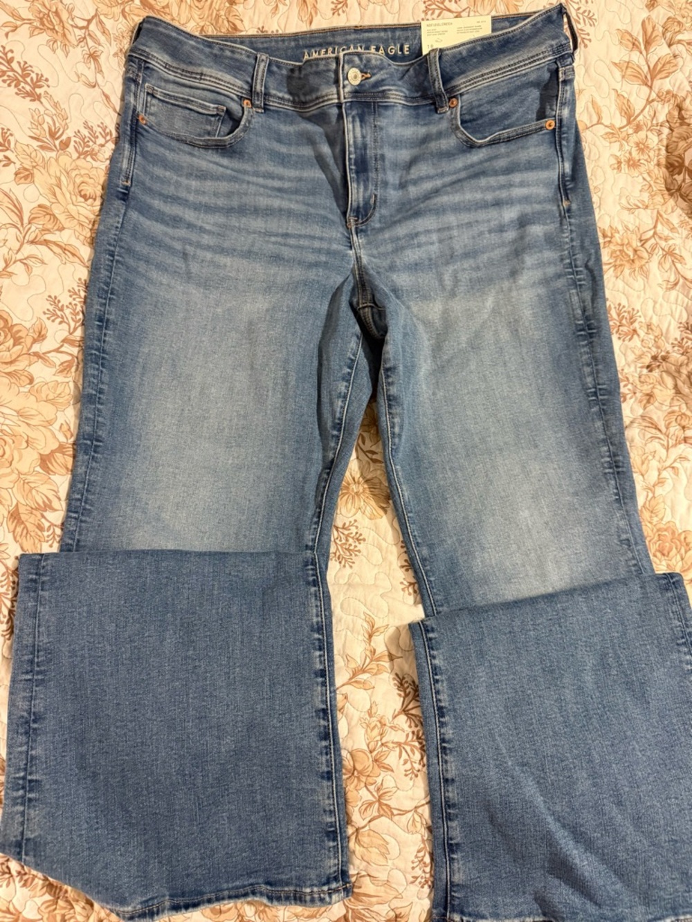Next Level Apparel Blue Kick Boot Stretch Jeans